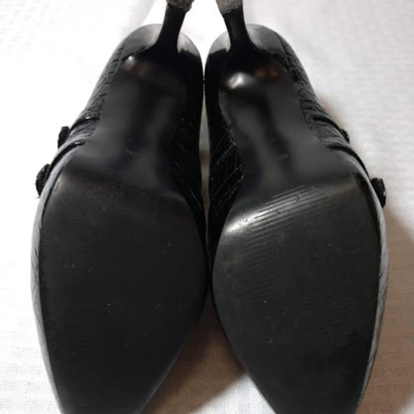 GUESS by Marciano Black Stiletto Buckle Heels - Picture 7 of 7